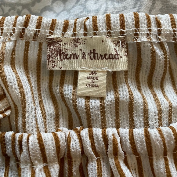 HEM AND THREAD Striped Ruffle Top - Picture 3 of 4